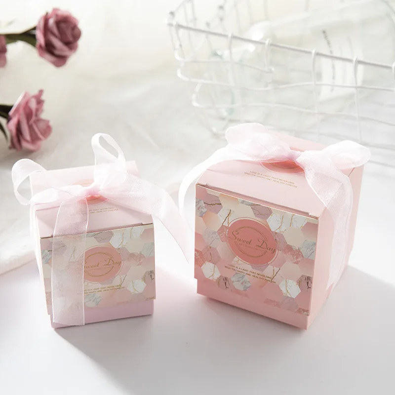 Gift Box Wedding Candy Box Thank You Boxes For Guest Packaging Blue