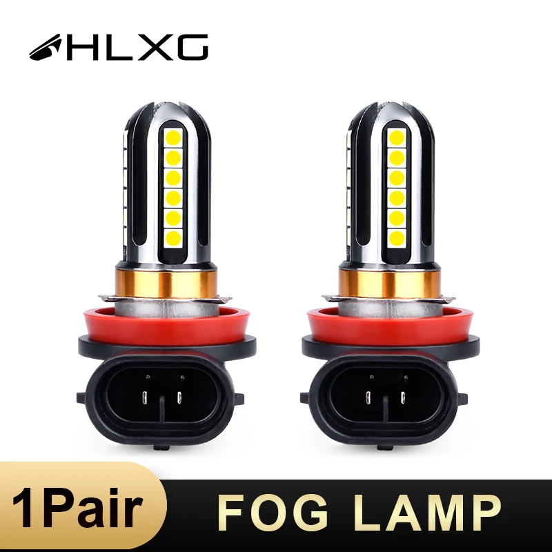 Светодиодные противотуманные светильник ры HLXG 24SMD H11 лампы головного света s H16 3030