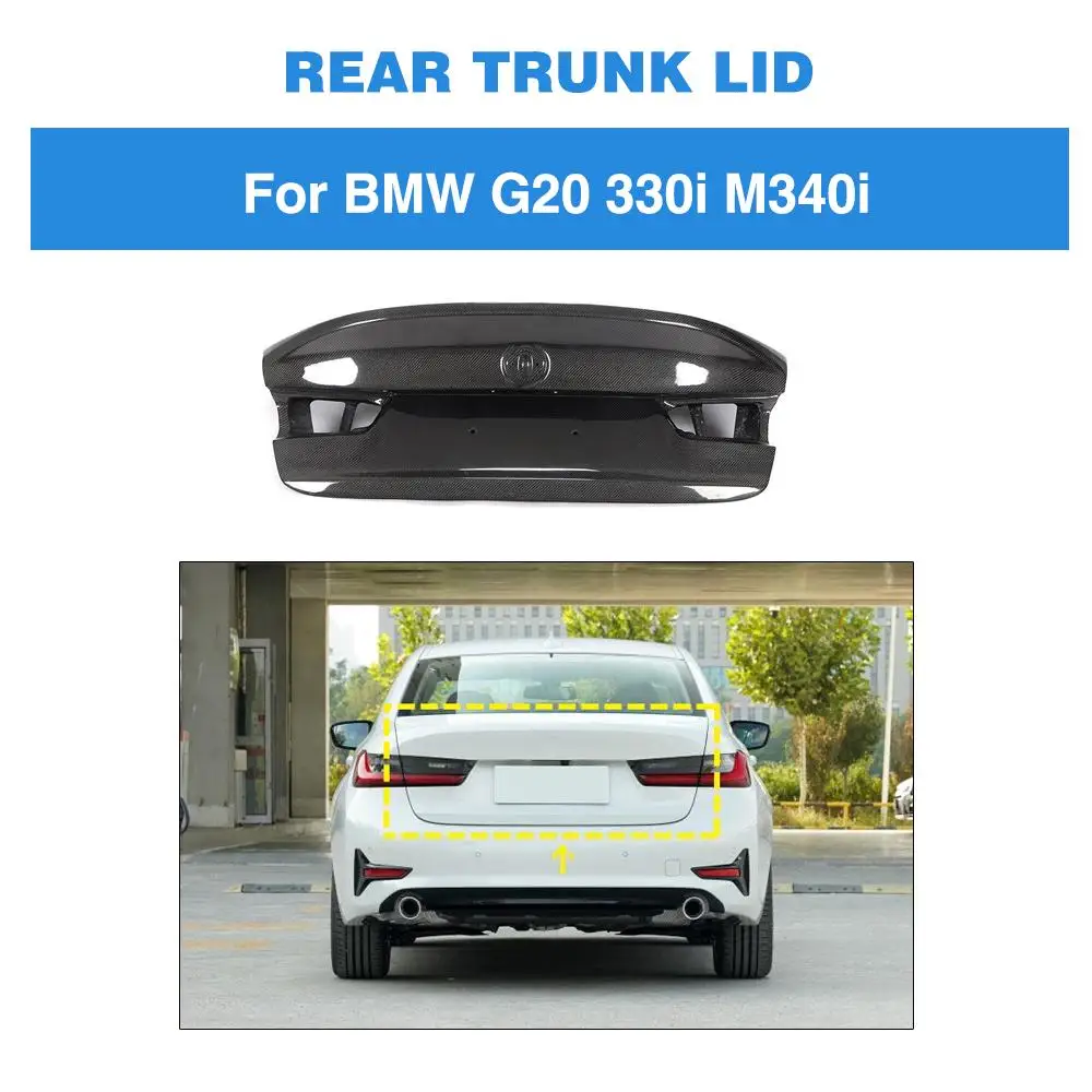 

Rear Tunk Boot Lid for BMW 3 Series G20 Standard M Sport 2018 2019 2020 Carbon Fiber Rear Trunk Boot Lip Spoiler