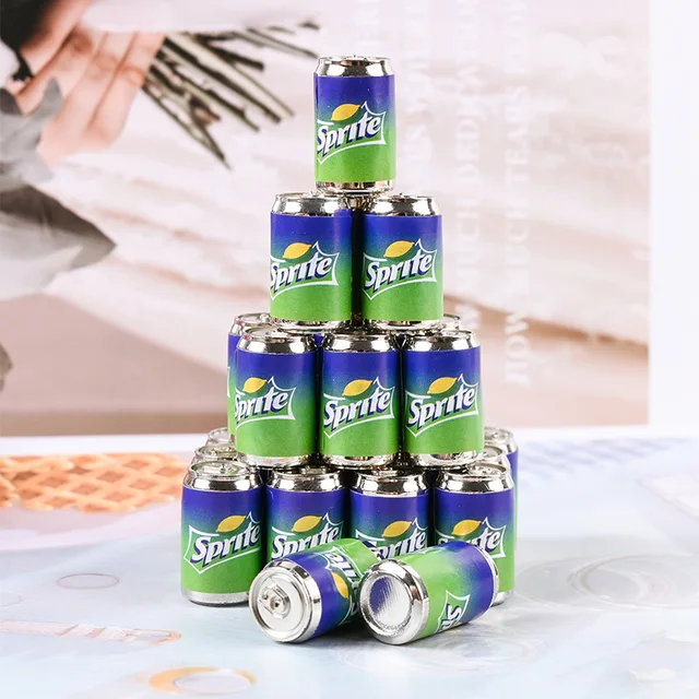 New 4pcs 1/6 Scale Miniature Dollhouse Mini  Mini Coke Beverage Bottle Soda Drinks Play Food for Blyth Doll Miniture Drink Toys 6