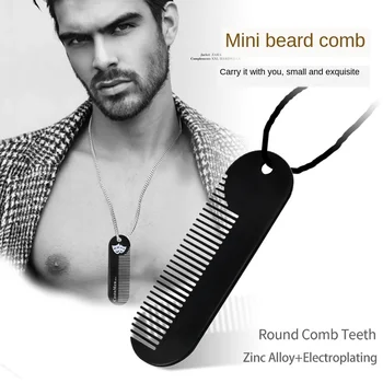 

Stainless Steel Beard Comb Pocket Comb Template Metal Beard Comb for Mustache Beard Anti-Static Mini Hair Comb for Man G0114