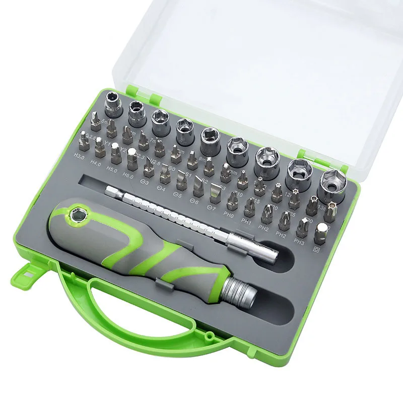 

41 in 1 multifunctional household screwdriver set, telescopic cross socket screwdriver, hardware tool combination screwdriver