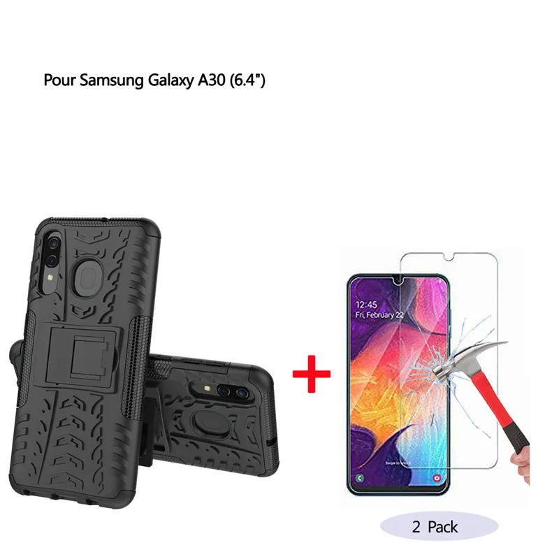 Для samsung Galaxy A30 Мягкий силиконовый чехол из ТПУ и ПК ударопрочный анти-осенний HD