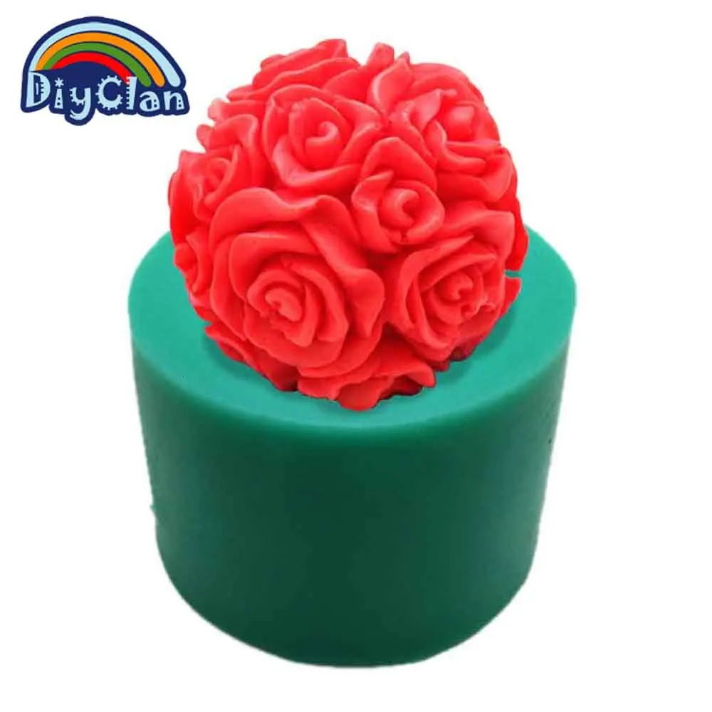 Еда класса DIY 3D Мыло Форма полимерная глина плесень ручной работы канделябр эфирные Свадебные свеча с маслом плесень S0004HM25