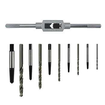 

11 Pieces / Set Steel Screw Extractor Drill Bits Guide Machine Repair 3MM-10MM Broken Head Screw Extractor AD