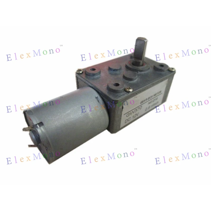 

DC 12V 0.6RPM Gear Motor - High Torque Slow Motion Helical Gearbox ratio Reducer Motor