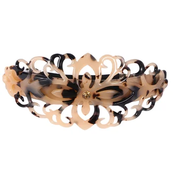 

Vintage Acetate Plate Hair Barrette Ponytail Clips Hollowing-out Clip for Girls