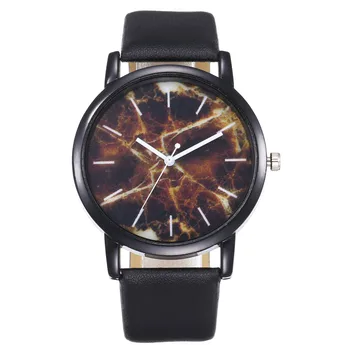 

Fashion women watches leather White And Black Band Creative Marble Watch Casual Women Quartz Watches Gift Relogio Feminino