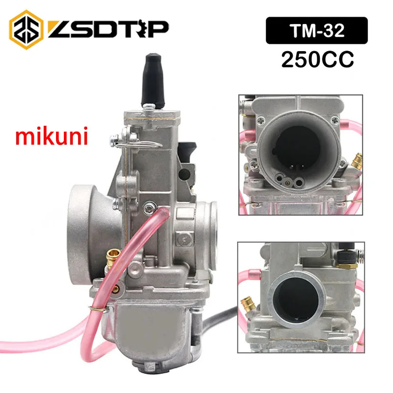 Zsdtrp Mikuni Tm/Tmx Valvola Piatta Carb 32Mm Tm32 Smoothbore Carb Per Motore 250Cc Moto