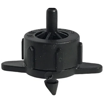 

100PCS Pressure Compensating Dripper for Drip System Drip Emitter on Line Dripper Mimi Drip Irrigation-2L(Black)