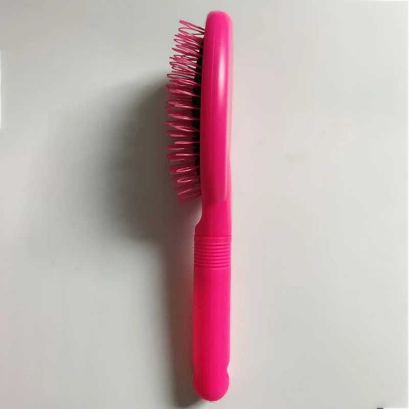 Pink Профессиональная расческа-Щетка массажная Антистатическая темно-коричневая расческа для наращивания волос, расческа для ухода за париком, розовый/черный - Цвет: Pink