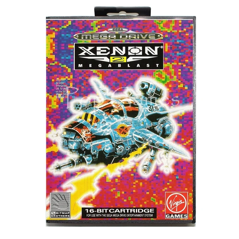 Xenon 2 Mega Blast с коробкой для 16 бит игра Sega Mega Drive карта для Mega Drive для видеоконсоли Genesis