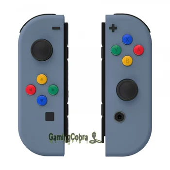 

Slate Gray Soft Touch Controller Housing With Full Set Buttons Replacement Shell with Tools for NS Switch Joy-Con