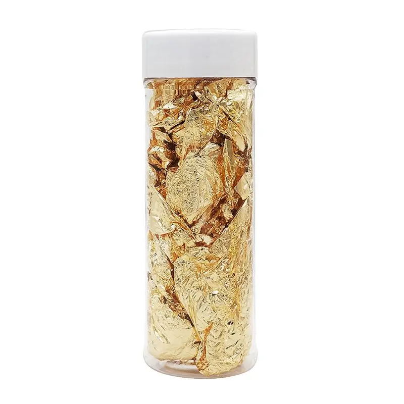 

5g/Jar Gold Foil Paper Safety Decoration for Cake Ice Cream Drinks Food Dessert Home Bar Restaurant L29K