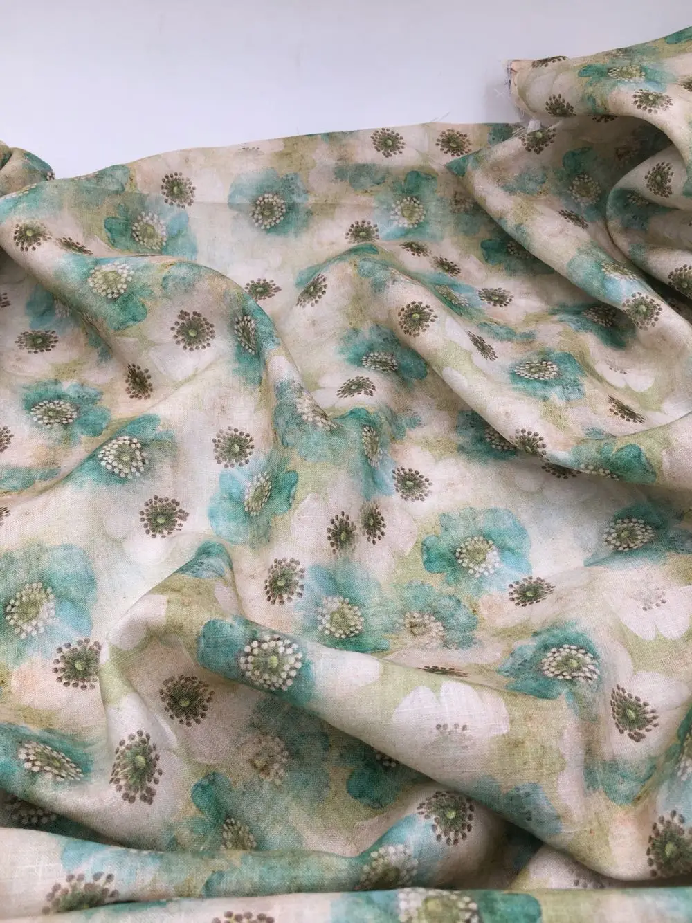 Высокое качество Новые Чистейшая льняная ткань с цифровым принтом в стиле пэчворк халат цельнокроеное платье, одежда для детей, цветные ткани