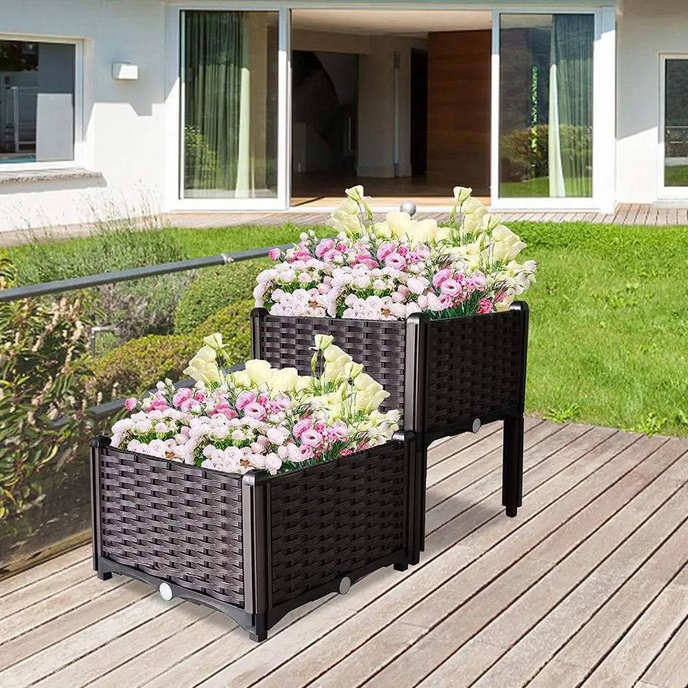 Lit de jardin polyvalent Lauren Sacs pour plantes domestiques, boîte de  plantation de balcon, boîte à fleurs pour fleurs et légumes