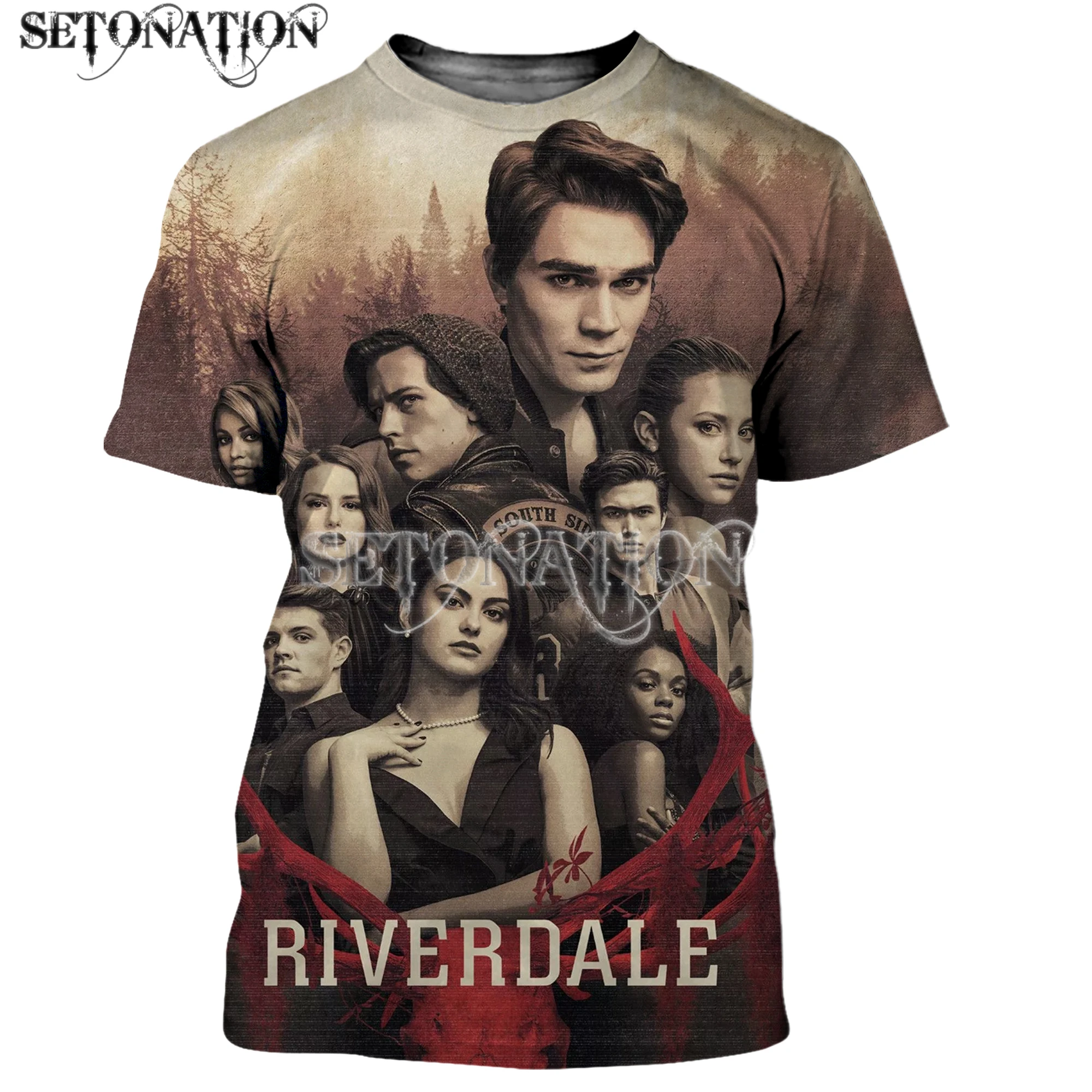 Футболка Riverdale Мужская/женская с 3D принтом Модная стильная тенниска в