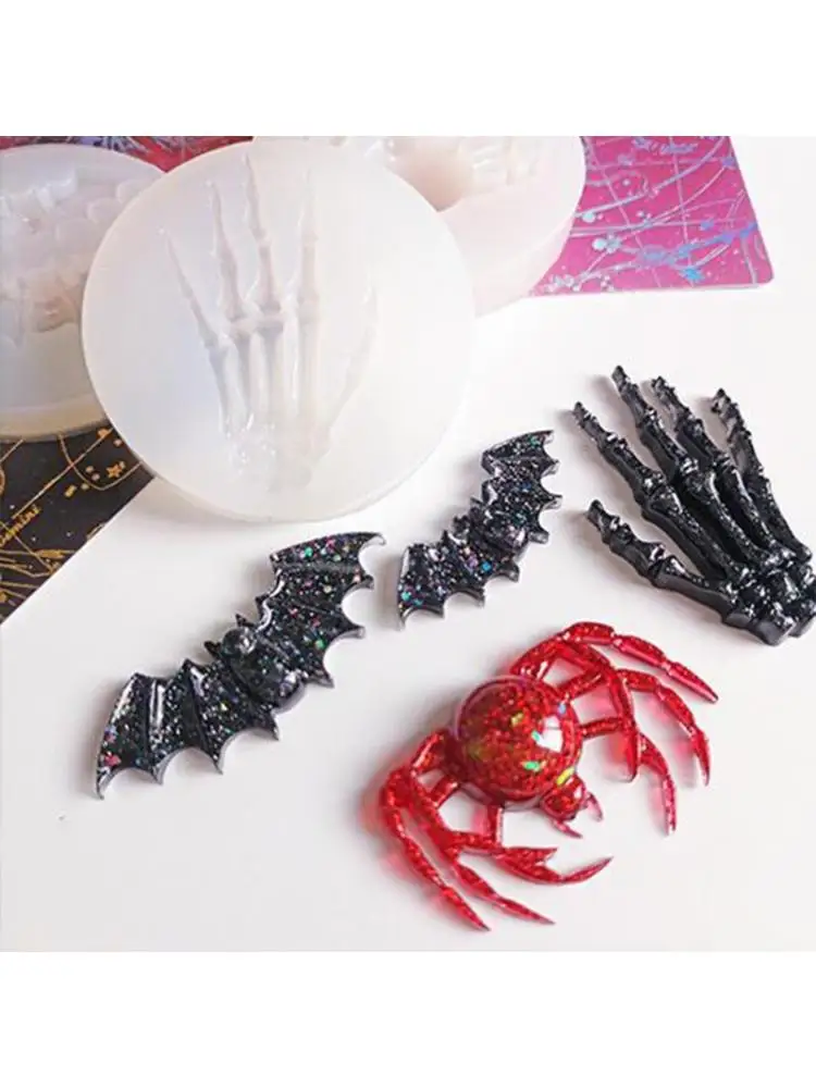 Peti Mati Kotak Cetakan Perhiasan Bat Burung Hantu Tengkorak Tangan Bentuk Epoxy Resin Cetakan Silikon B36d Perhiasan Alat Peralatan Aliexpress
