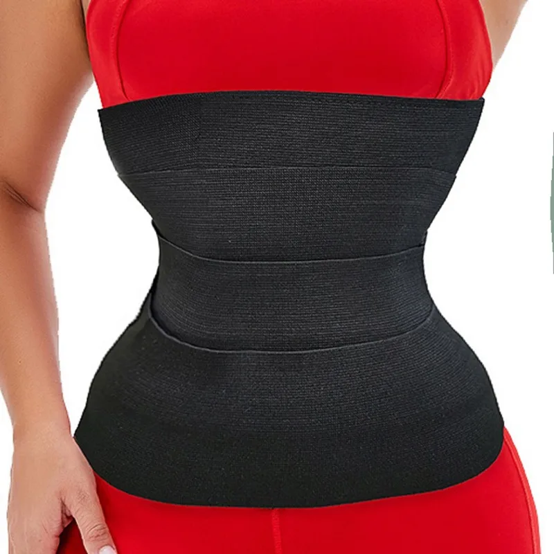 Premium Bandage Waist Trainer Band Tummy Control Adjustable Waist Trimmer Lumbar Support Plus Size Wrap Corset Sauna Belt Strap full body shaper