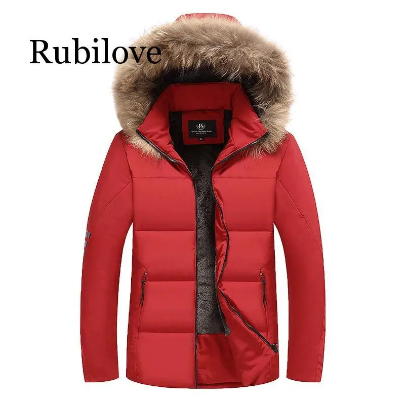 

Rubilove 2019 Winter Hooded Winter Coat Men Thick Warm Men's Winter Jacket Father's Parka Plus Asian Size L-7XL 8XL 9XL