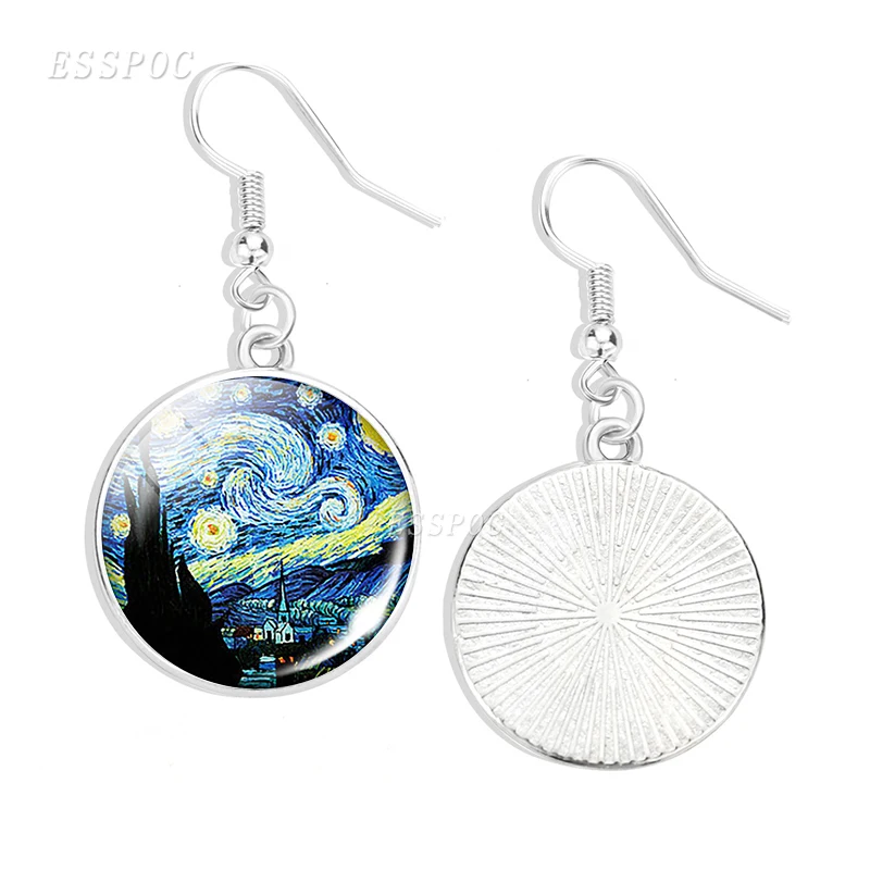 Женские серьги подвески с рисунком Ван Гога|Серьги-подвески| |