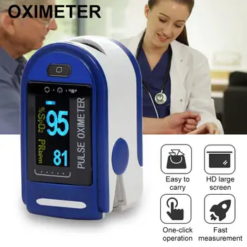 

Fingertip Oximeter Portable Blood Oxygen Pulse Sensor Heart Rate Monitor OLED Spo2 Health Care Tool For Adults Children