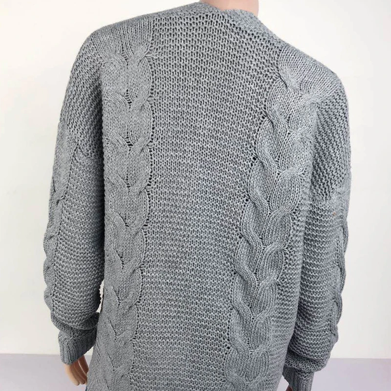 

Women Long Sleeve Open Front Caridgan Braided Chunky Knit Short Sweater Outwear