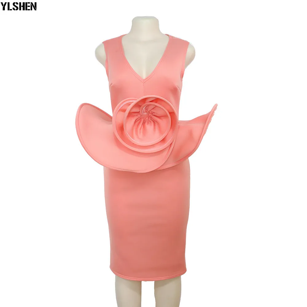 African Dresses for Women Dashiki 2019 New African Clothes Bazin Riche Sexy Slim V-neck Robe Africain Grown Bodycon Africa Dress 15