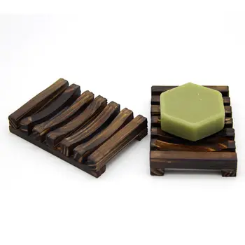 

1pc Natural Wood Portable Soap Dish Creative Shower Soap Holder Non-slip Soap Box Bathroom Accessories