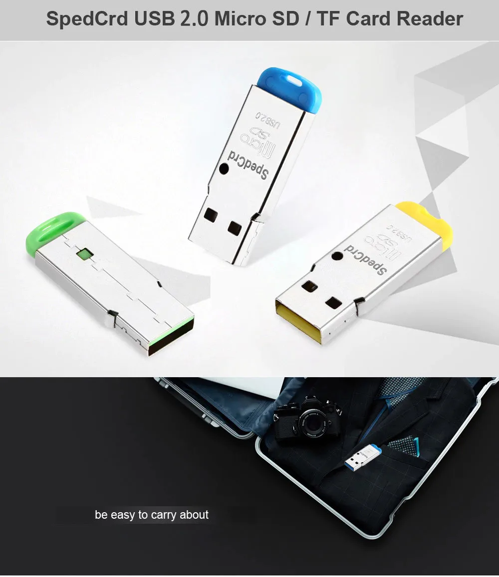 Карты USB для чтения высокоскоростной мини USB 2,0 Micro SD TF T-Flash карты памяти ридер адаптер карты чтения Laptop-L813