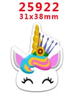 25922 30 шт. плоское украшение из смолы Единорог смолы pr26185 - Цвет: 25922
