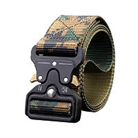 Camouflage jungle Тренировочный открытый пояс Кобра Пряжка нейлон Горячая 3,8 см мужской многофункциональный военный вставить пряжку тактический ремень камуфляж - Цвет: Camouflage jungle