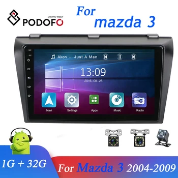 

For Mazda 3 2004-2009 Podofo Android 8.1 Car DVD GPS Radio Stereo 1G 32G WIFI Free MAP Quad Core 2 din Car Multimedia Player
