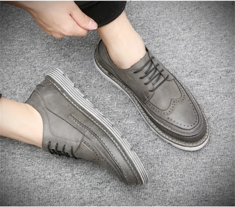 Men's shoes winter plus velvet with the same British casual shoes