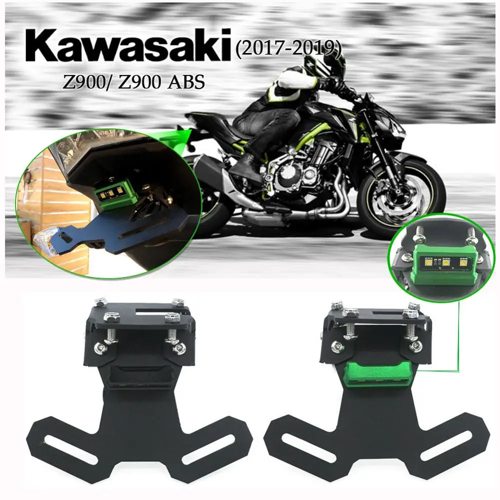 Держатель для номерного знака со светодиодсветильник кой 2017 2018 2019 Kawasaki Z900 Z 900