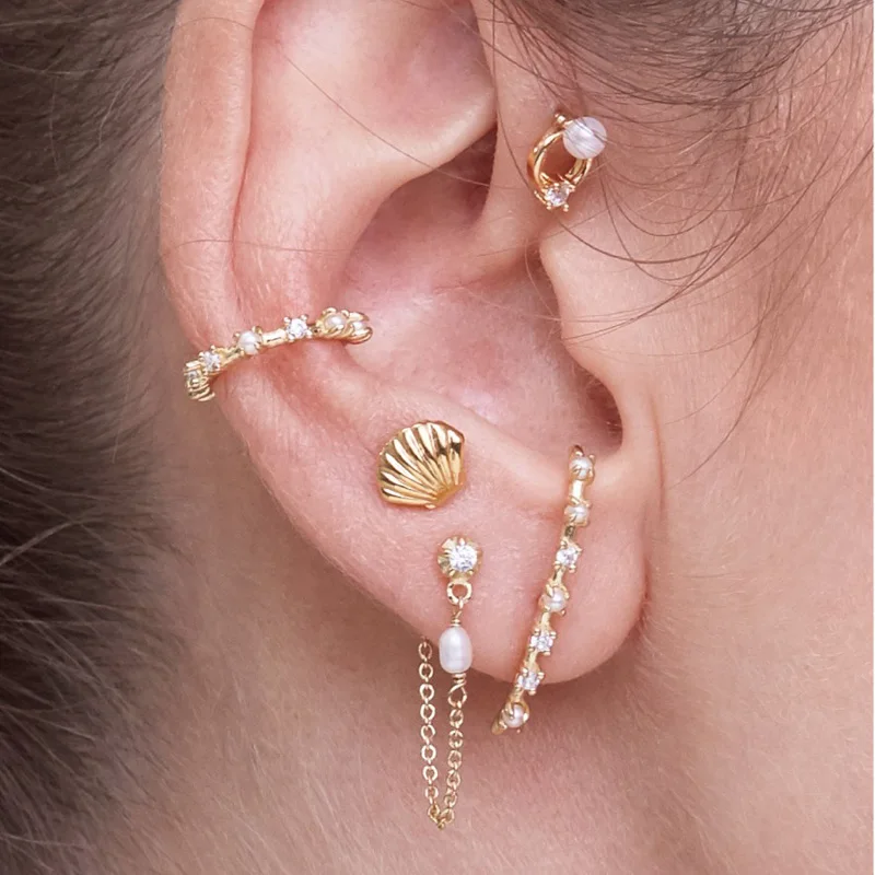 Geometric delicate Ear Studs 925 Sterling Silver