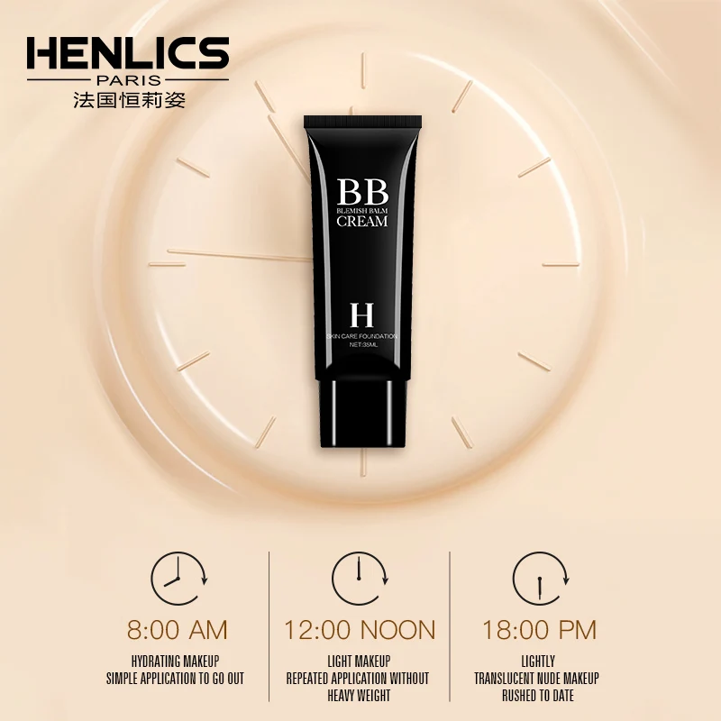 Henlics, корейская косметика, крем для лица, консилер, BB CC, крем, отбеливающий, контроль масла, основа, maquiagem, профессиональная, completa