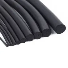 Черный Вспененный силиконовый резиновый уплотнитель прокладки круглый диаметр 3 4 5 6 7 8 мм кольцо линии шнур вспенивание резиновый молдинг демпфер водонепроницаемый