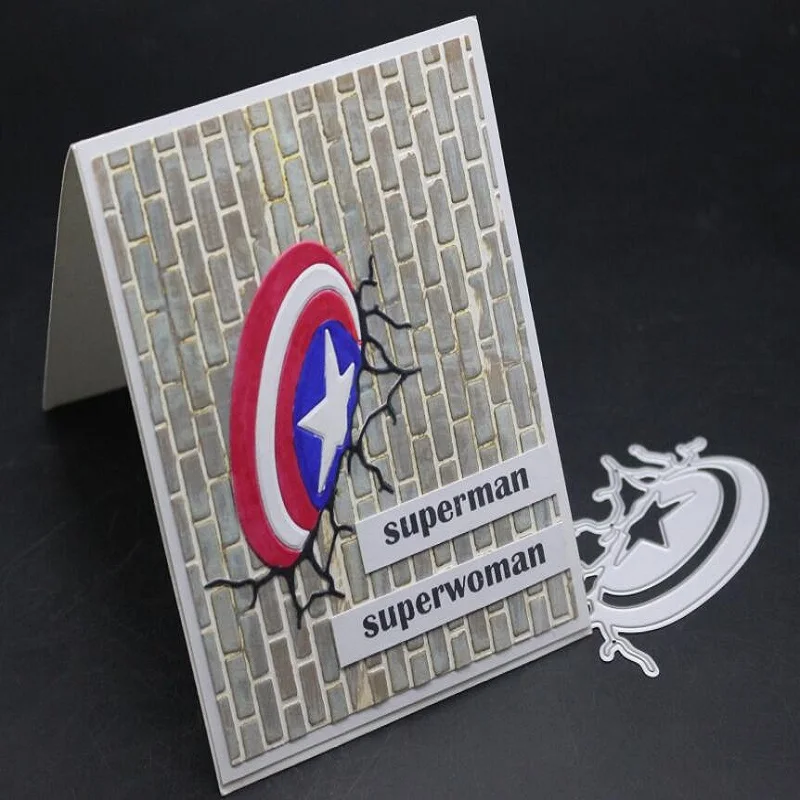 

Captain America symbol craft stamp stencil for DIY scrapbooking photo decorative paper card making handcraft metal dies supplies