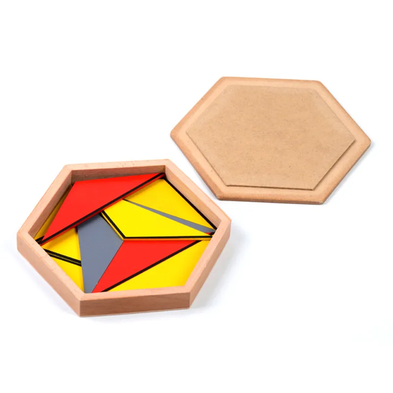 Baby Toy Montessori Constructive Triangles With 5 Boxes for Early Childhood Education Preschool Training Learning Toys