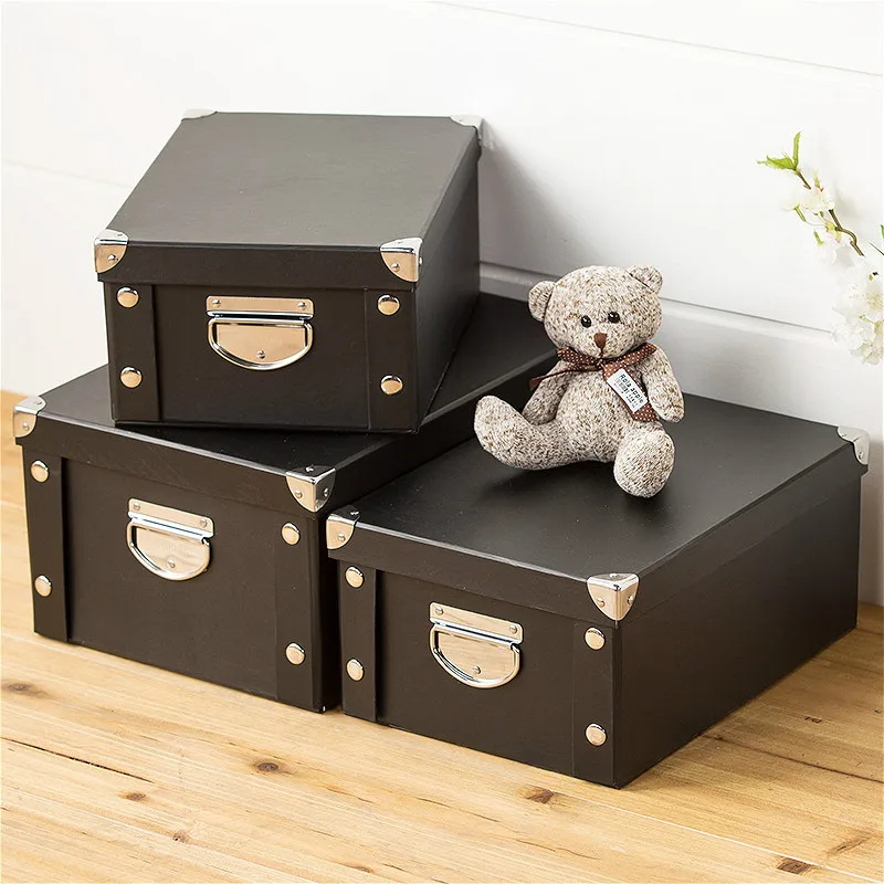 

Home Colorful Storage Paper Box Cosmetic Covered Collapsible Desktop Office Sundries Finishing Storage Box Sample RoomDecoration