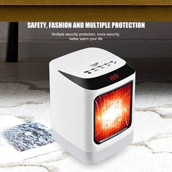 

Space Heater Replacement Internal Heating Fan Decor LED Night Lights Electric Desktop Heater 800W for Home/Office Timer