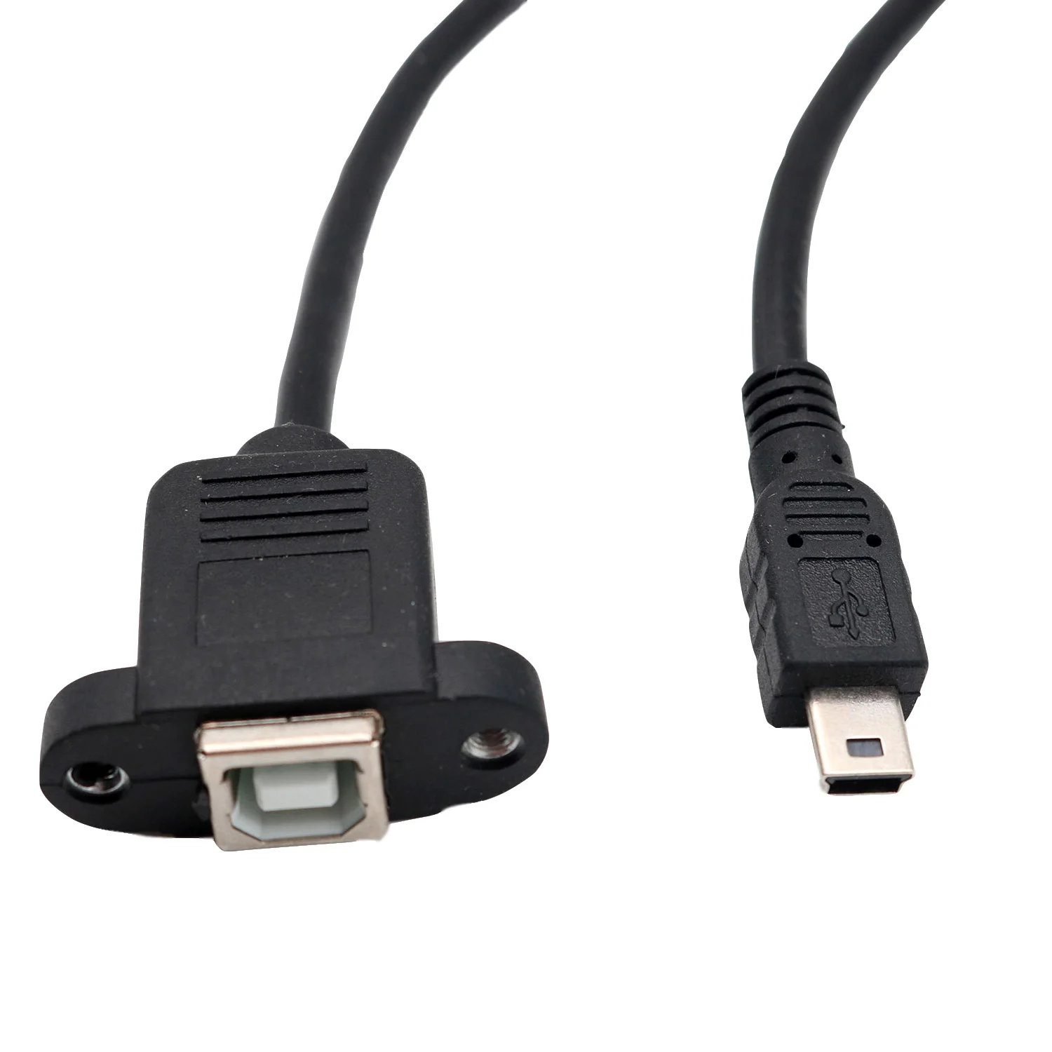 10 шт. Mini USB 5 Pin штекер для USB 2,0 B гнездо для принтера Панель Крепление удлинитель адаптер кабель 30 см 1 фут