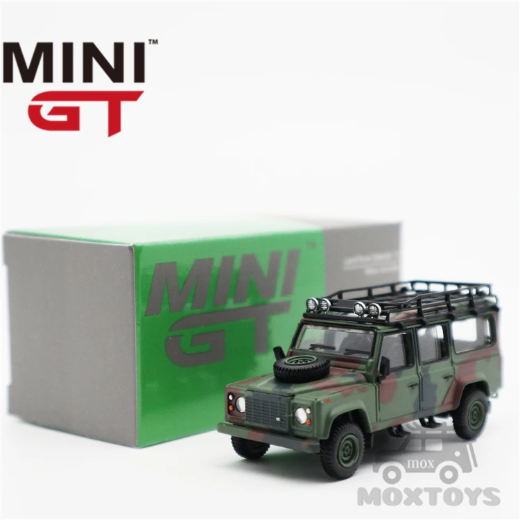 Мини GT 1:64 Land Rover Defender 110 военный камуфляж RHD литая модель автомобиля | Игрушки и