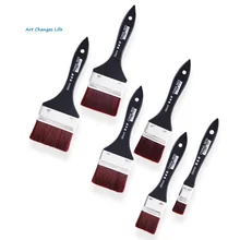 

2022 Ginflash Watercolor Oil Art Paint Flat Nylon Brush School Art Supply Crafting Tools For Making DIY Gift For Friends