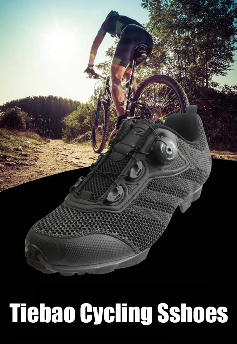 Tiebao Cycling Shoes Sapatilha Ciclismo Mtb  Men sneakers Lightweight Self-locking bicicleta chaussure vtt Mountain Bike Shoes
