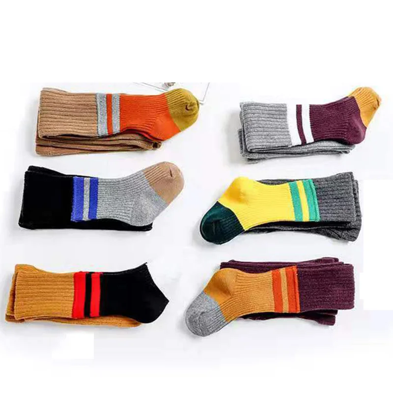 Осенне-зимние колготки для маленьких девочек и мальчиков, Мягкие штаны, леггинсы, носки, детские колготки для малышей, лоскутные цветные дизайнерские штаны, Прямая поставка