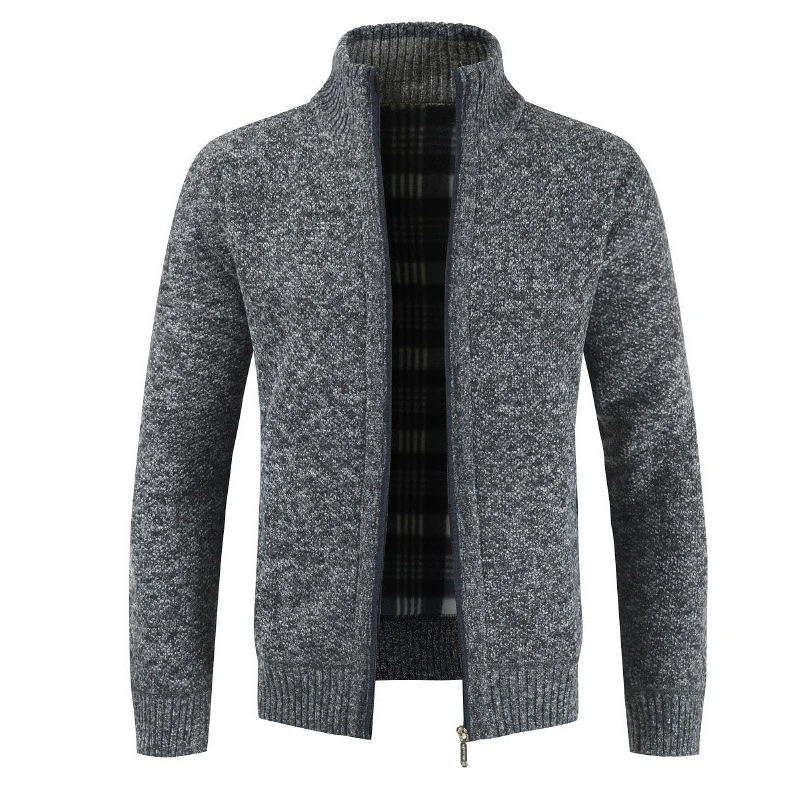 Мужской свитер с воротником стойкой зимний осенний теплый плотный джемпер на