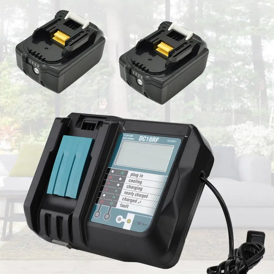 Литий-ионное зарядное устройство для Makita 14,4 V-18 V Встроенный умный ЖК-дисплей цифровой дисплей зарядное устройство