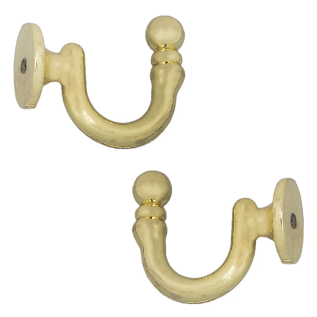 2 Pieces Metal Curtain Tieback Hooks Holders Wall Door Hangers